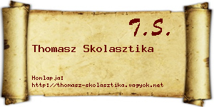 Thomasz Skolasztika névjegykártya